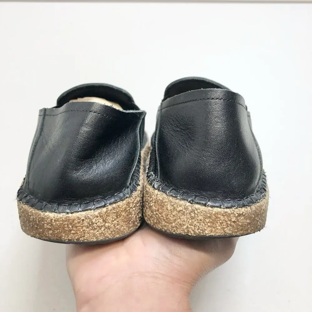 Birkenstock Shoes Women’s 6 Callan Slip On Loafers Black Leather Casual Comfy - Picture 4 of 9